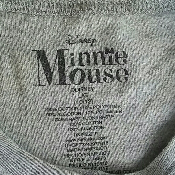 Girls 10/12 Official Disney Minnie Mouse Top - Picture 3 of 4